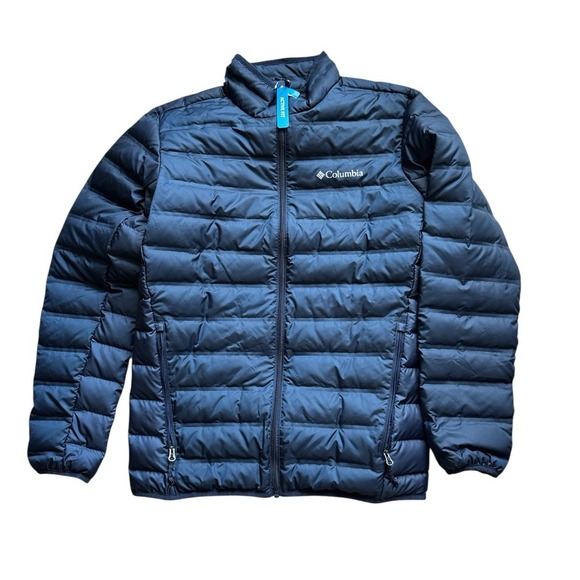 Columbia Men's Lake 22 Down Jacket Collegiate Blue 650 Fill Packable Puffer New - Picture 2 of 7